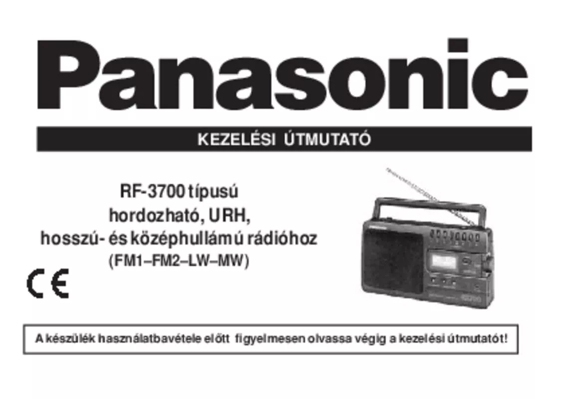 Mode d'emploi PANASONIC RF-3700