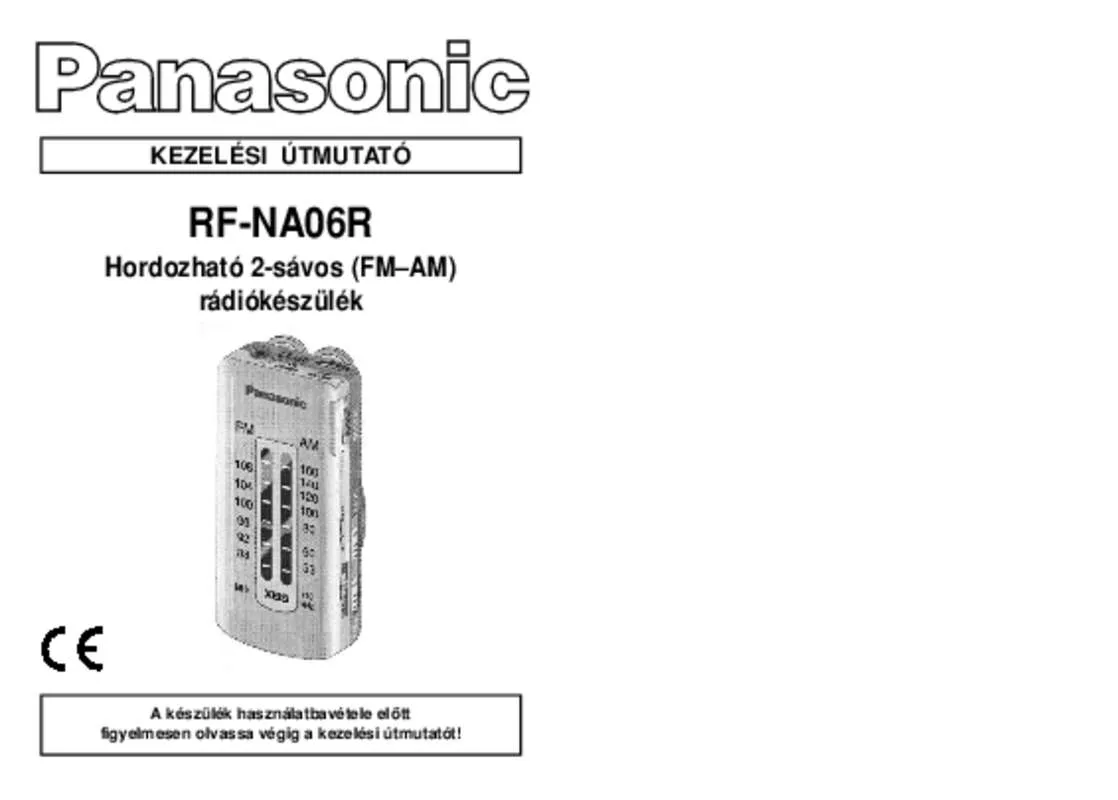 Mode d'emploi PANASONIC RF-NA06R