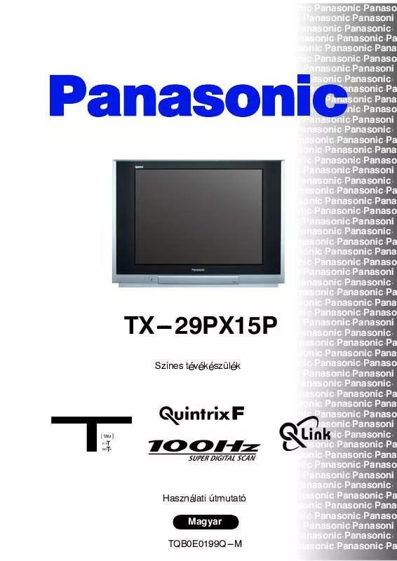 Mode d'emploi PANASONIC TX-29PX15P