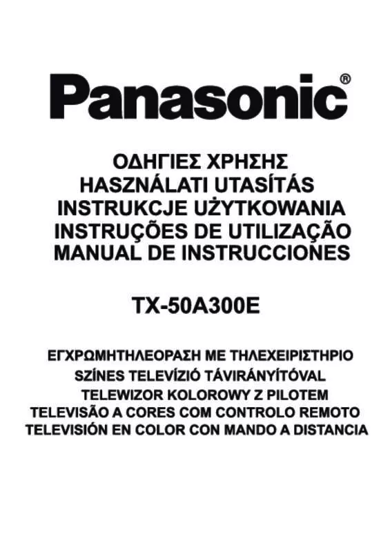 Mode d'emploi PANASONIC TX-50A300E