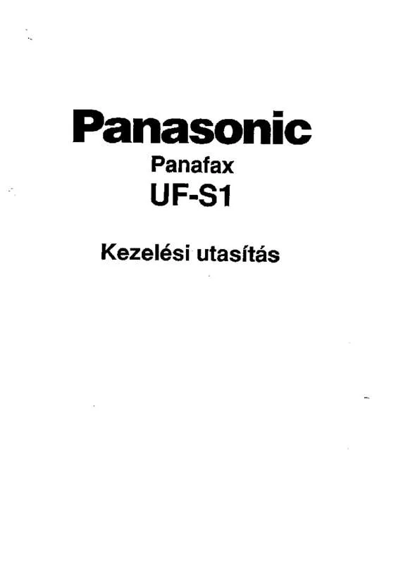 Mode d'emploi PANASONIC UFS1