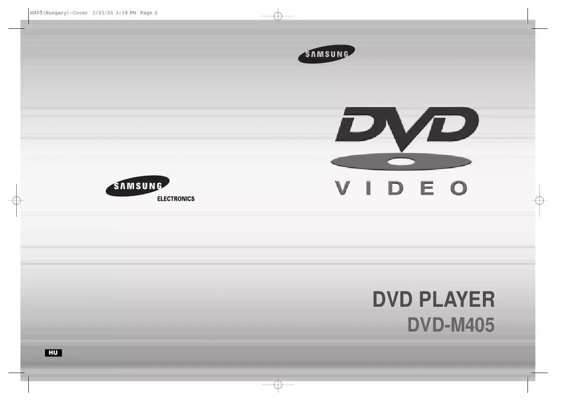 Mode d'emploi SAMSUNG DVD-M405/XEH