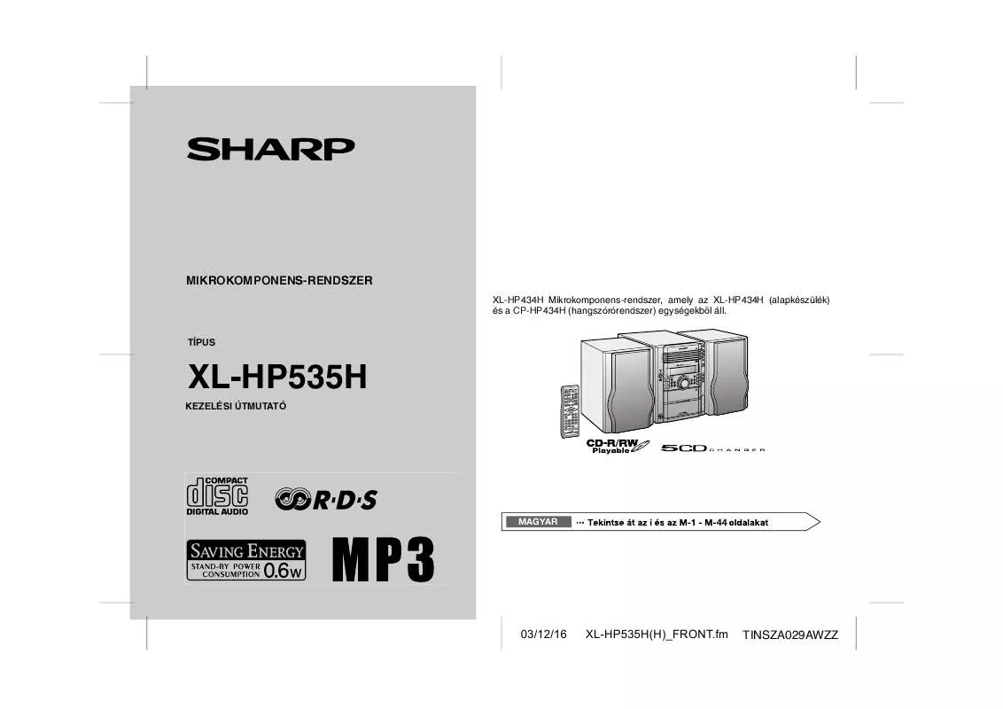 Mode d'emploi SHARP XL-HP535H