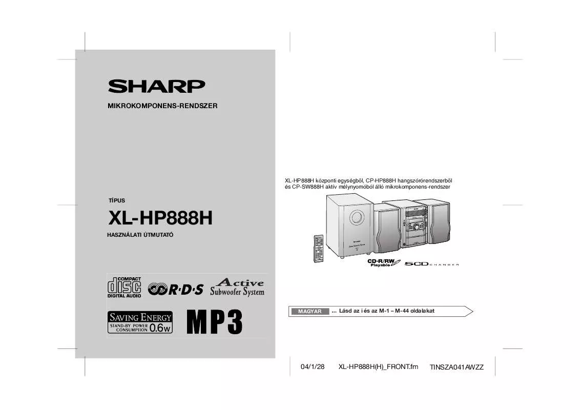 Mode d'emploi SHARP XL-HP888H