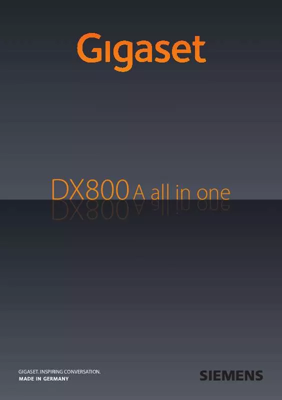 Mode d'emploi SIEMENS GIGASET DX800A