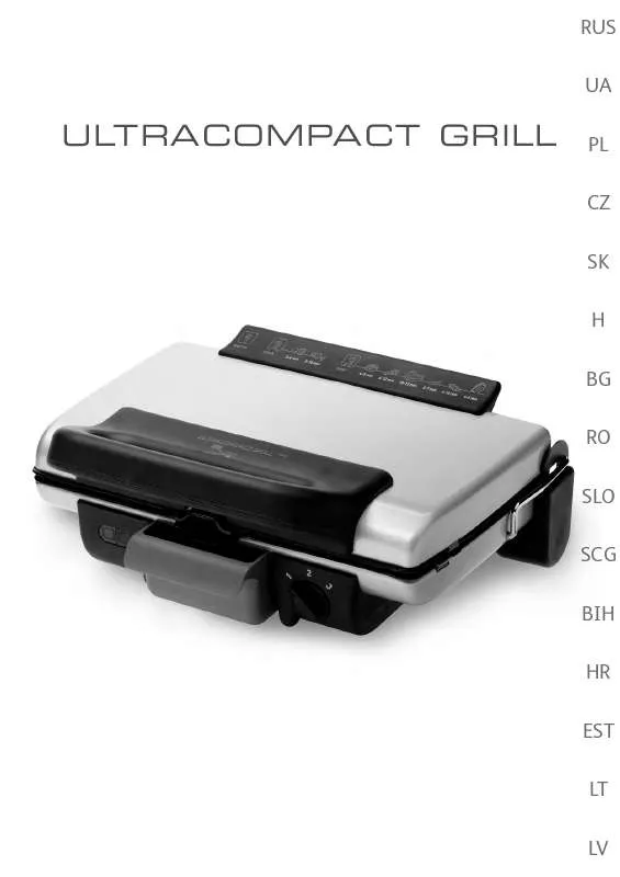 Mode d'emploi TEFAL ULTRA COMPACT GRILL