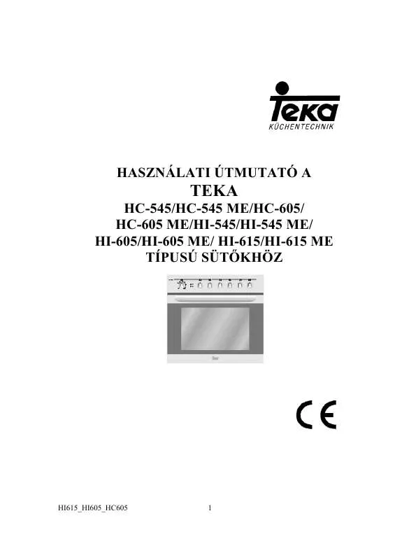 Mode d'emploi TEKA HC-545 ME