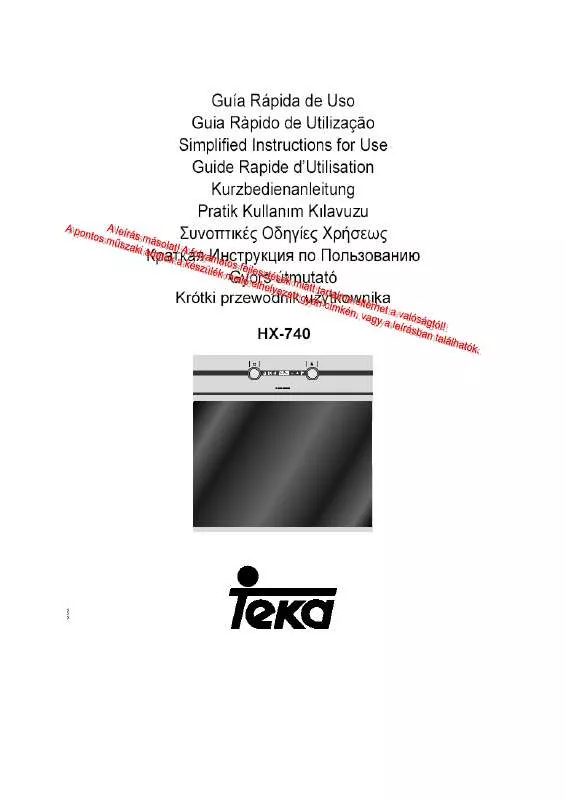 Mode d'emploi TEKA HX-740