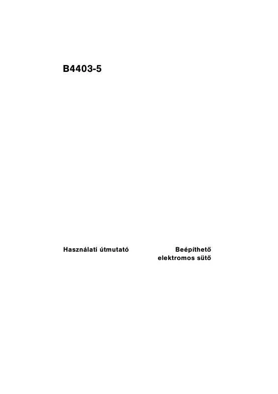 Mode d'emploi AEG-ELECTROLUX B4403-5-B