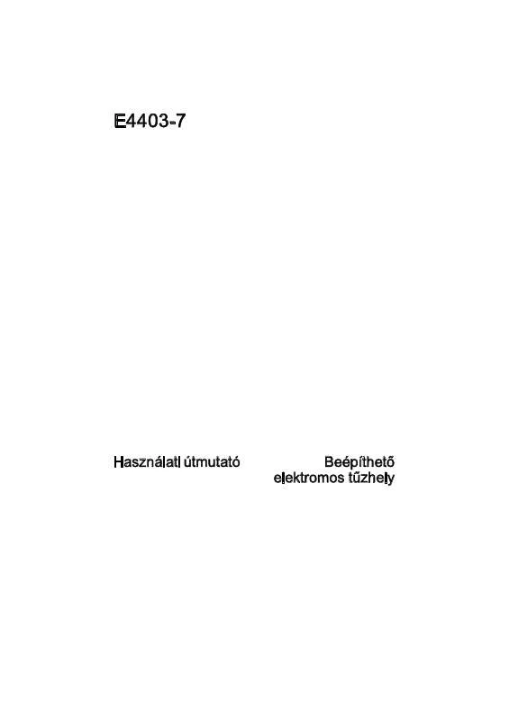 Mode d'emploi AEG-ELECTROLUX E4403-7-W