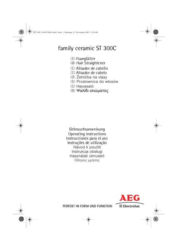 Mode d'emploi AEG-ELECTROLUX FAMILY CERAMIC ST 300C
