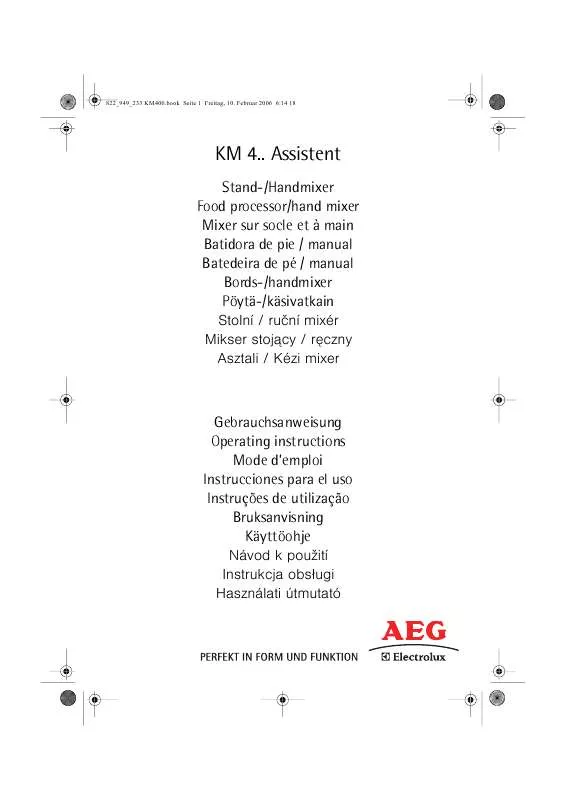 Mode d'emploi AEG-ELECTROLUX KM450