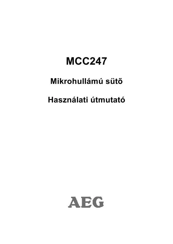 Mode d'emploi AEG-ELECTROLUX MCC247M