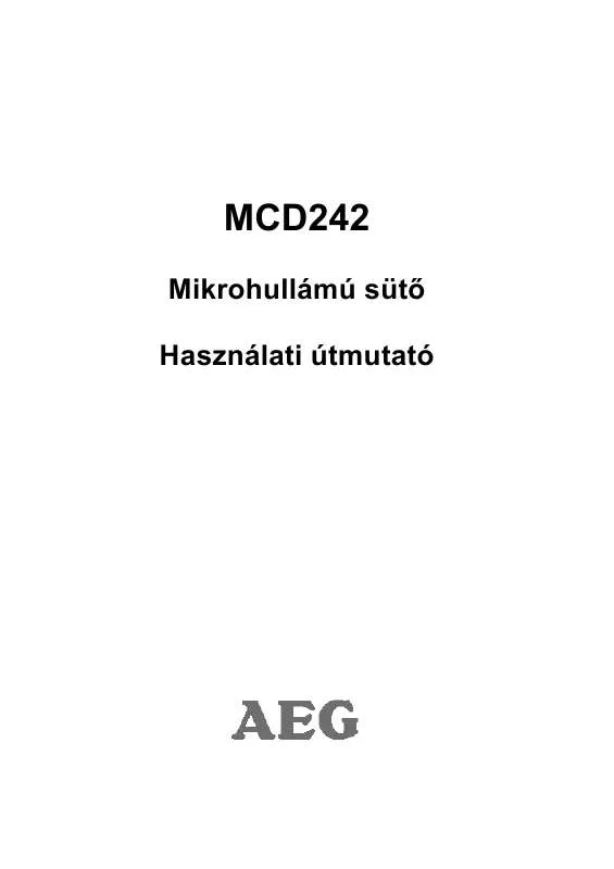 Mode d'emploi AEG-ELECTROLUX MCD242S