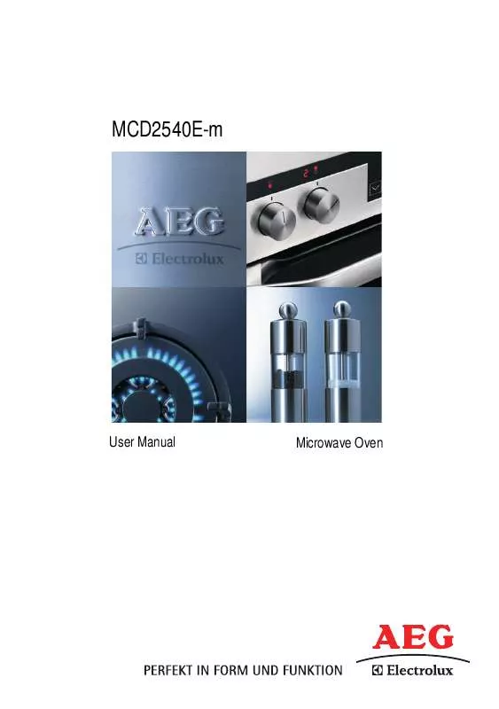 Mode d'emploi AEG-ELECTROLUX MCD2540E-M