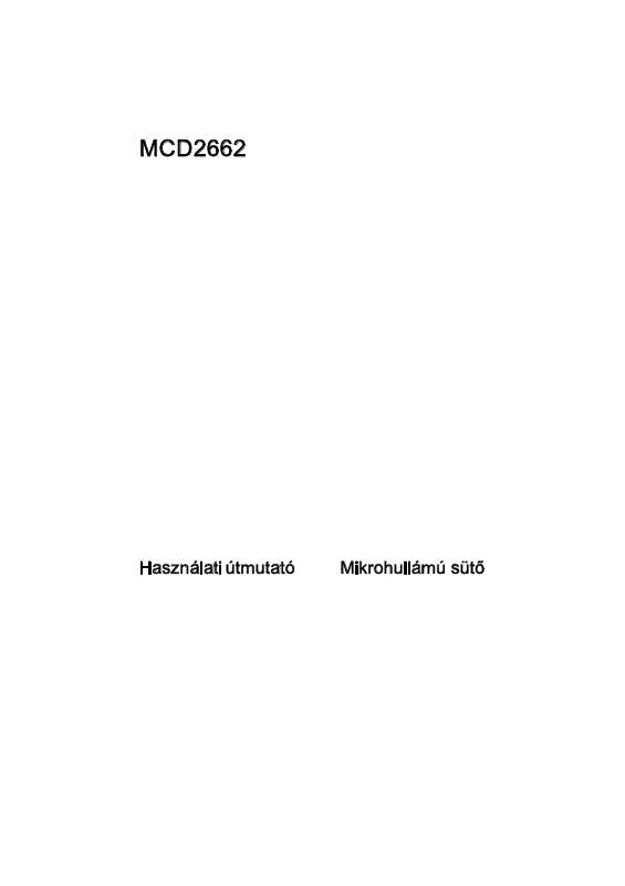 Mode d'emploi AEG-ELECTROLUX MCD2662EM