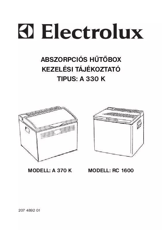 Mode d'emploi AEG-ELECTROLUX RC1600EGP