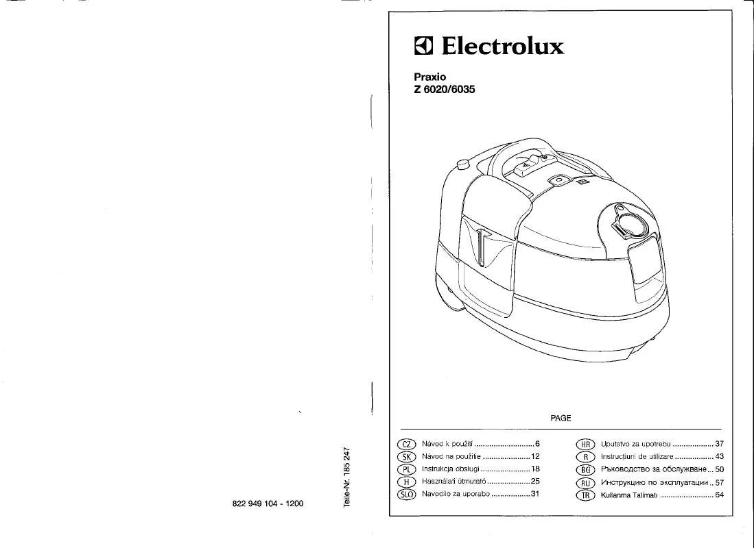 Mode d'emploi AEG-ELECTROLUX Z6020
