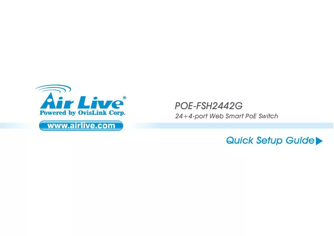 Mode d'emploi AIRLIVE POE-FSH2442G