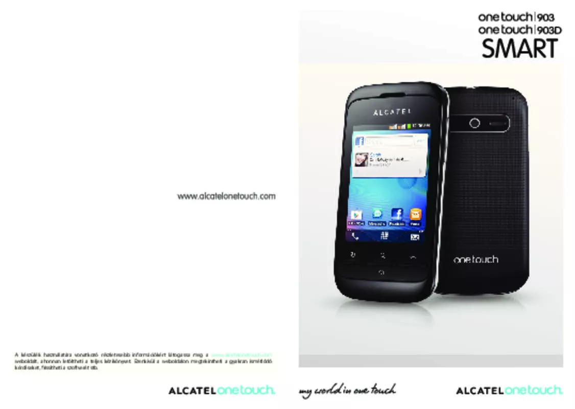 Mode d'emploi ALCATEL ONE TOUCH 903/903D