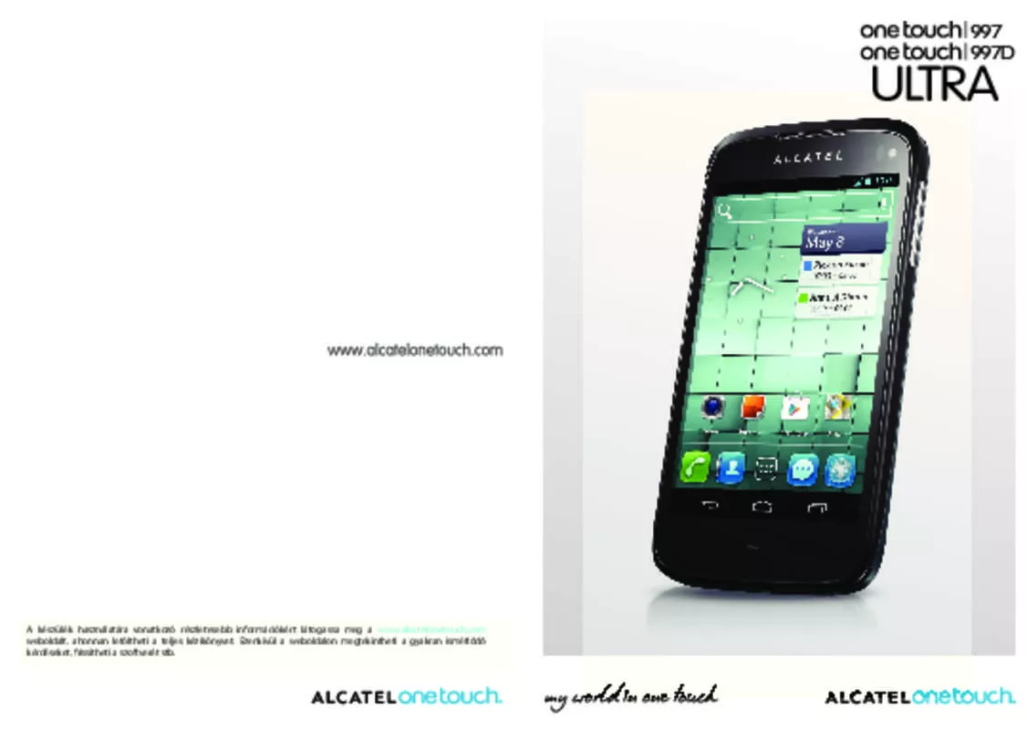 Mode d'emploi ALCATEL ONE TOUCH 997/997D