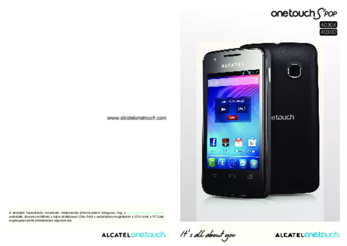 Mode d'emploi ALCATEL ONE TOUCH SPOP