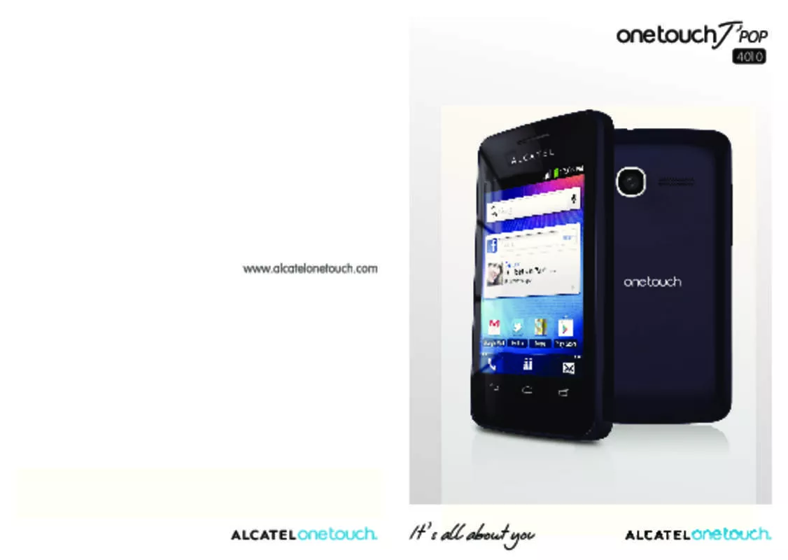 Mode d'emploi ALCATEL ONE TOUCH TPOP