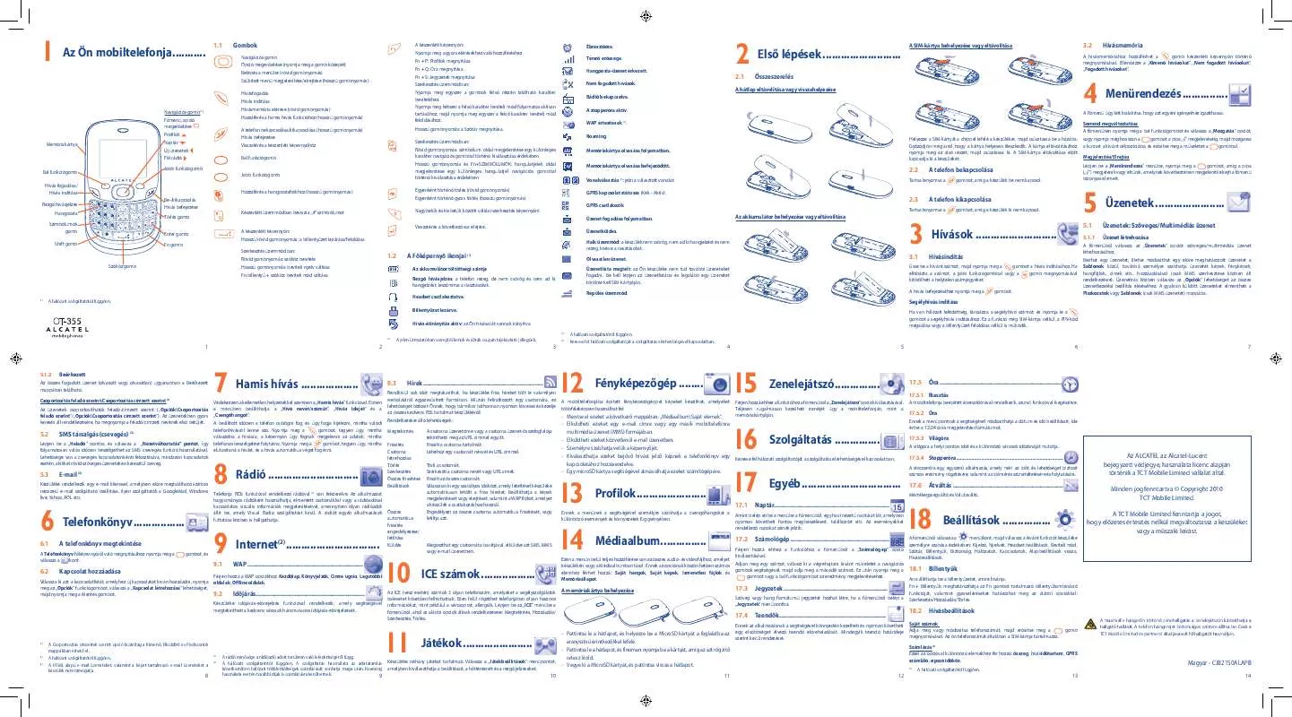 Mode d'emploi ALCATEL OT-355A
