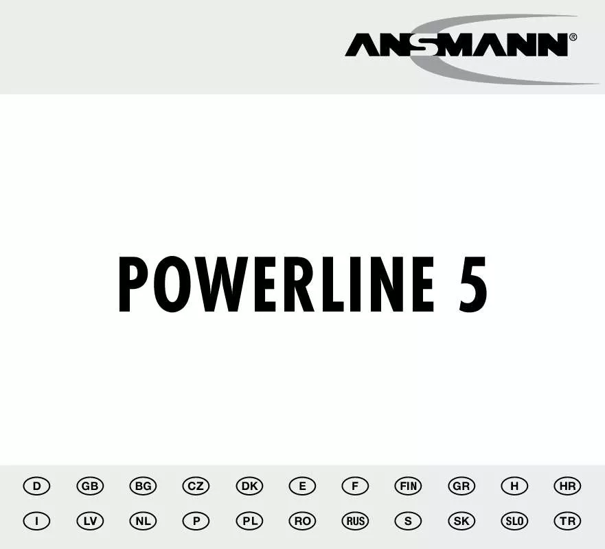 Mode d'emploi ANSMANN POWERLINE 5