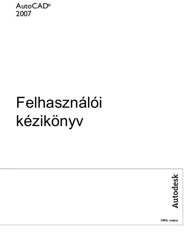 Mode d'emploi AUTODESK AUTOCAD 2007