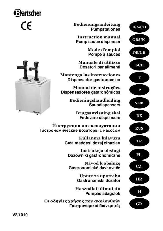 Mode d'emploi BARTSCHER 100.322