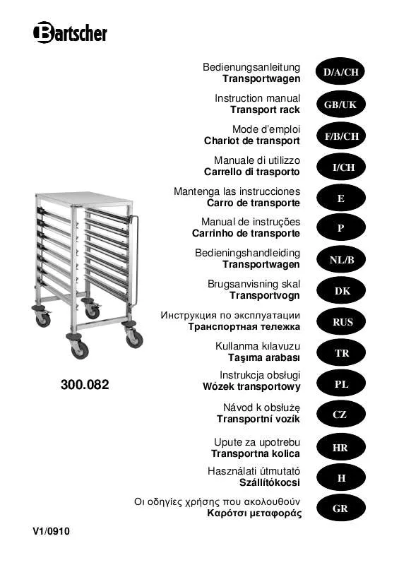 Mode d'emploi BARTSCHER 300.082