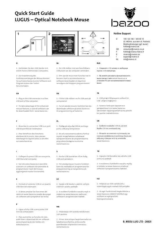 Mode d'emploi BAZOO 26925