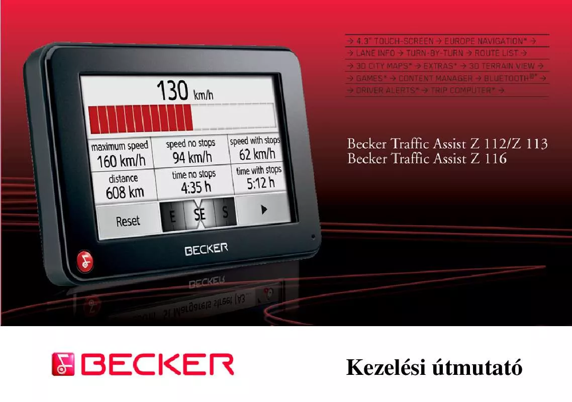 Mode d'emploi BECKER TRAFFIC ASSIST Z112