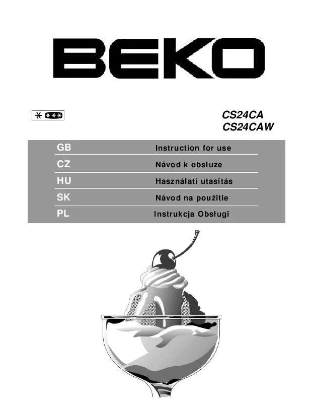 Mode d'emploi BEKO CS 24CAW