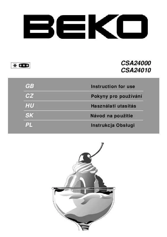 Mode d'emploi BEKO CSA24022