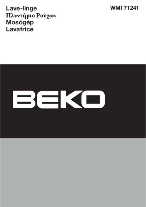 Mode d'emploi BEKO WMI 71241