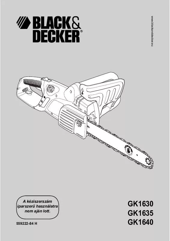 Mode d'emploi BLACK & DECKER GK 1635