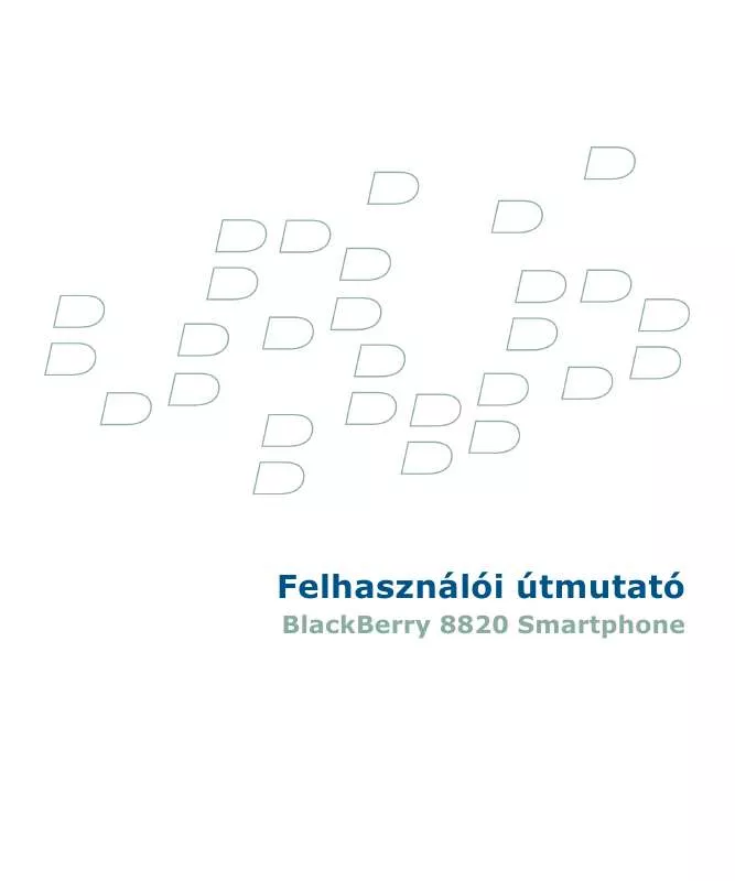 Mode d'emploi BLACKBERRY 8820