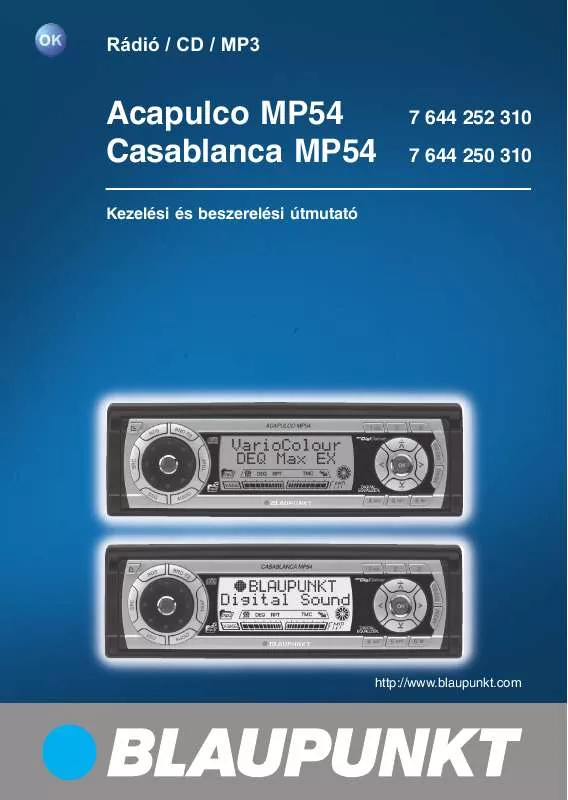 Mode d'emploi BLAUPUNKT ACAPULCO MP54