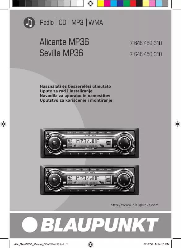 Mode d'emploi BLAUPUNKT ALICANTE MP36