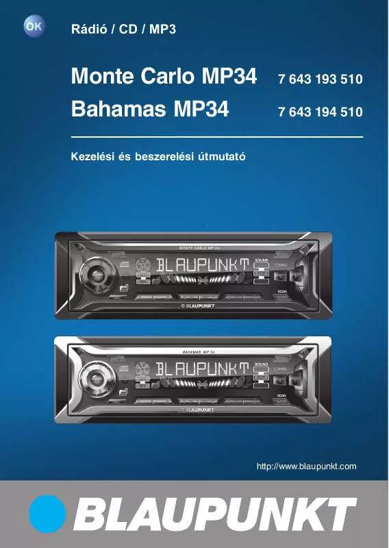 Mode d'emploi BLAUPUNKT BAHAMAS MP34