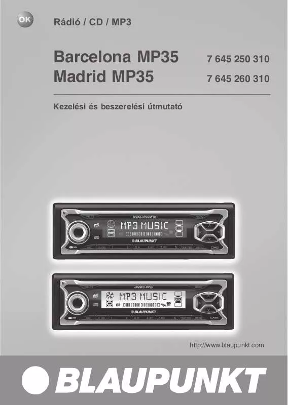 Mode d'emploi BLAUPUNKT BARCELONA MP35