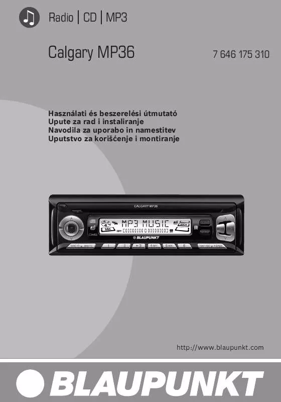 Mode d'emploi BLAUPUNKT CALGARY MP36