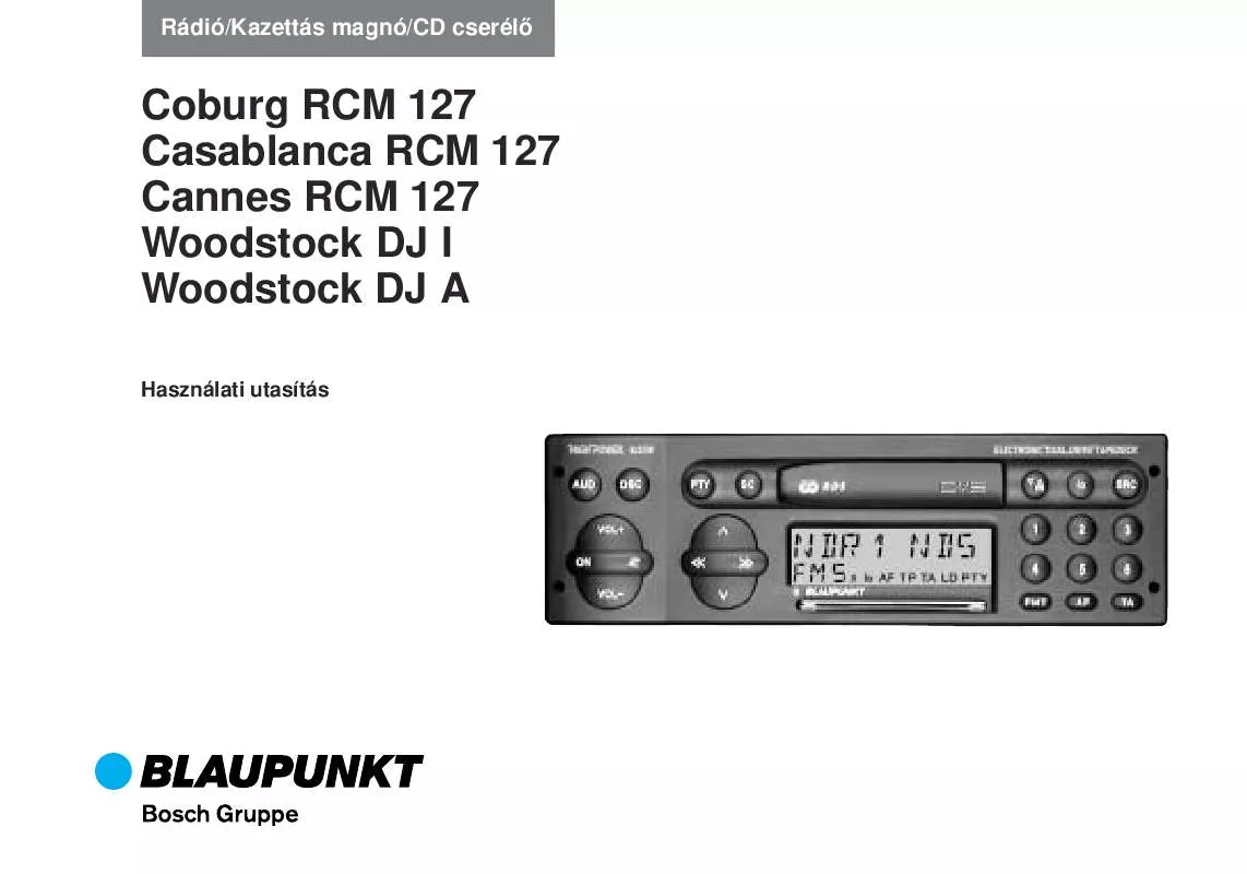 Mode d'emploi BLAUPUNKT CANNES RCM 127