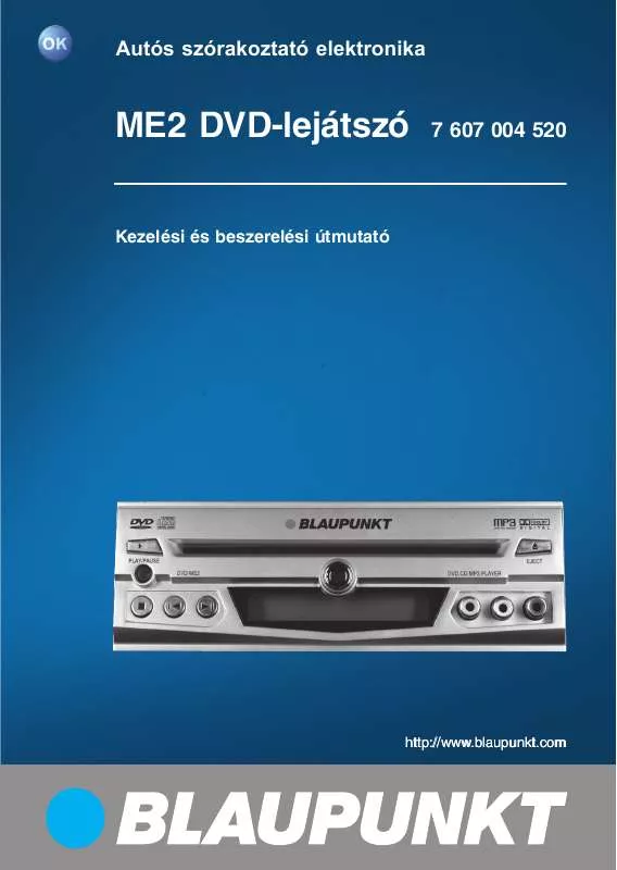 Mode d'emploi BLAUPUNKT DVD-PLAYER ME2 EU