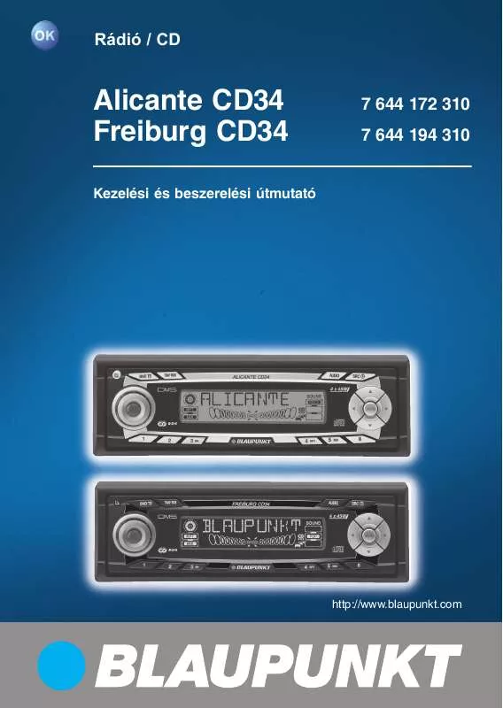 Mode d'emploi BLAUPUNKT FREIBURG CD34