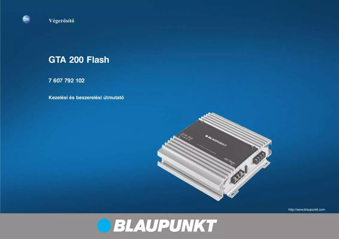 Mode d'emploi BLAUPUNKT GTA 200 FLASH