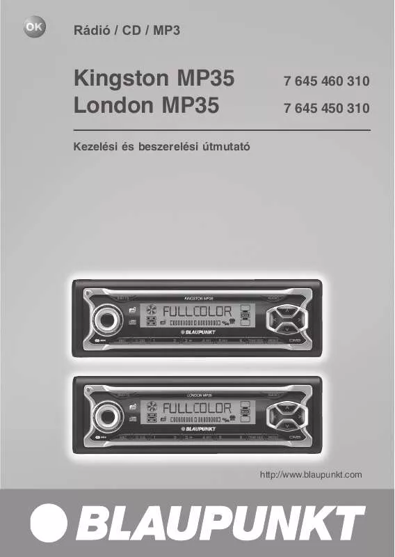 Mode d'emploi BLAUPUNKT KINGSTON MP35