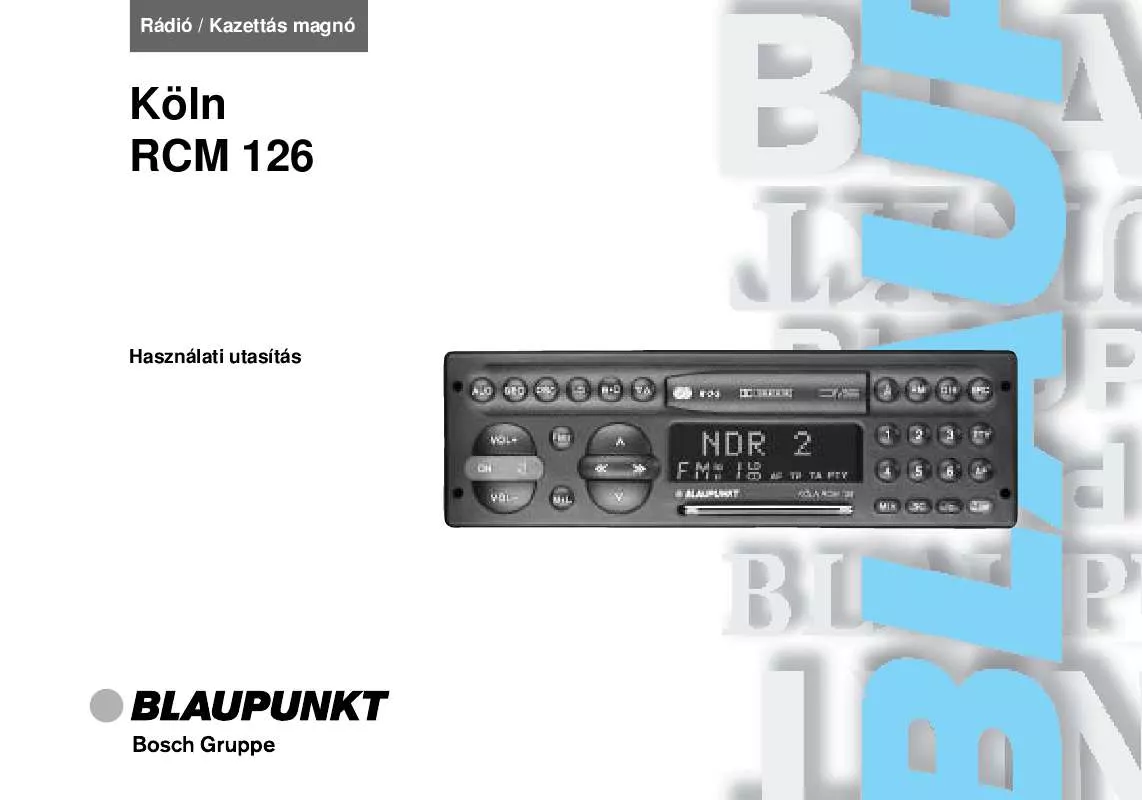 Mode d'emploi BLAUPUNKT KLN RCM 126